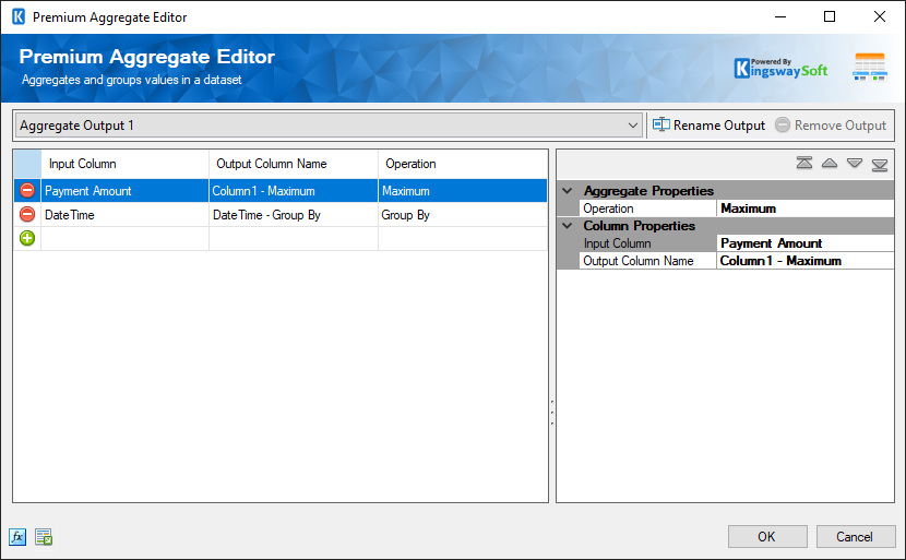 SSIS Aggregate Conversion